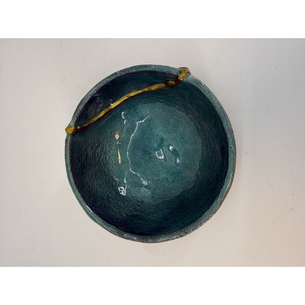 Kintsugi Japanese Style Repair Technique‎ Pottery Guinomi Cup Bowl Gold Metal